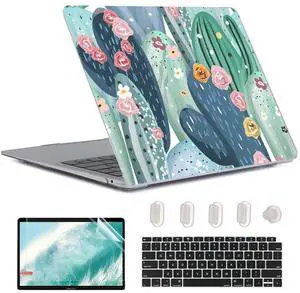 MUSHUI Compatible with MacBook Air 13 inch Case 2022 2020-2018 M1 A2337 A2179 A1932 with Retina Display, Durable Protective Plastic Laptop Shell + Keyboard Cover for Mac Air M1, 8