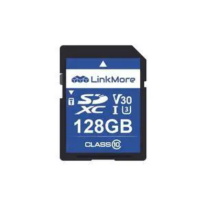 LinkMore 128GB Full-Size SD Card, SDXC with DSLR Camera 4K Video, PC, UHS-I, U3, V30, Class 10, Read Speed Up to 95 MB/s, Write Speed Up to 65MB/s LinkMore 128GB Full-Size SD Card, SDXC with DSLR Camera 4K Video, PC, UHS-I, U3, V30, Class 10, Read Speed Up to 95 MB/s, Write Speed Up to 65MB/s