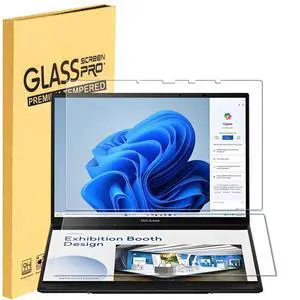 2 Pack Tempered Glass Screen Protector for ASUS Zenbook Duo 2-in-1 Laptop Dual 14" (UX8406/UX8407) Anti Scratch 9H Hardness HD (Main Screen and Secondary Screen) 2 Pack Tempered Glass Screen Protector for ASUS Zenbook Duo 2-in-1 Laptop Dual 14" (UX8406/UX8407) Anti Scratch 9H Hardness HD (Main Screen and Secondary Screen)