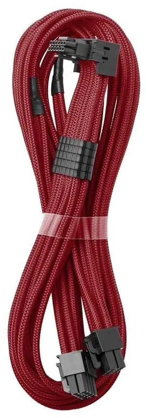CableMod C-Series Pro ModMesh Sleeved 12VHPWR 90 StealthSense PCI-e Cable for Corsair - Variant B (Blood Red, 16-pin to Dual 8-pin, 60cm) CableMod C-Series Pro ModMesh Sleeved 12VHPWR 90 StealthSense PCI-e Cable for Corsair - Variant B (Blood Red, 16-pin to Dual 8-pin, 60cm)