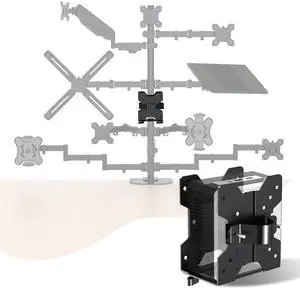 Pholiten Adjustable Thin Client Mini PC Mount Bracket,CPU VESA Under Desk and Monitor Arm Computer Holder Pholiten Adjustable Thin Client Mini PC Mount Bracket,CPU VESA Under Desk and Monitor Arm Computer Holder