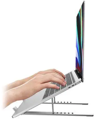 Aduro U-Rise Steel Ergonomic Laptop Stand Adjustable Height Aluminum Monitor Stand Riser Compatible with 10-15.6" Laptop Silver Aduro U-Rise Steel Ergonomic Laptop Stand Adjustable Height Aluminum Monitor Stand Riser Compatible with 10-15.6" Laptop Silver