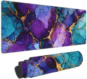 Marble Mouse Pad Extended Large Gaming Mouse Pad XL Stitched Edges for Gamer Home Office 31.5 X 11.8 Inch Marble Mouse Pad Extended Large Gaming Mouse Pad XL Stitched Edges for Gamer Home Office 31.5 X 11.8 Inch