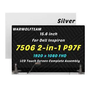 WARWOLFTEAM Compatible with Dell Inspiron 7506 2-in-1 P97F P97F003 P97F005 CRY26 RYKP9 6VDKX LCD LED Screen Digitizer Replacement Whole Hinge-up Assembly 15.6in FHD(Silver) WARWOLFTEAM Compatible with Dell Inspiron 7506 2-in-1 P97F P97F003 P97F005 CRY26 RYKP9 6VDKX LCD LED Screen Digitizer Replacement Whole Hinge-up Assembly 15.6in FHD(Silver)