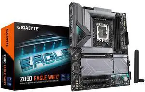 GIGABYTE Z890 Eagle WIFI7 Intel Core Ultra (Series 2) LGA 1851 Motherboard, ATX, DDR5, 4X M.2, PCIe 5.0, USB4, WIFI7, 2.5GbE LAN, EZ-Latch GIGABYTE Z890 Eagle WIFI7 Intel Core Ultra (Series 2) LGA 1851 Motherboard, ATX, DDR5, 4X M.2, PCIe 5.0, USB4, WIFI7, 2.5GbE LAN, EZ-Latch