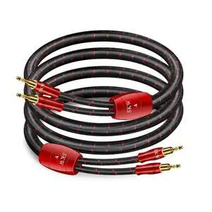 SKW Single Speaker Cable with Convertible Banana and Spade Plugs Entry Level HC Series Cable 9.8ft/3M (One Cable) SKW Single Speaker Cable with Convertible Banana and Spade Plugs Entry Level HC Series Cable 9.8ft/3M (One Cable)