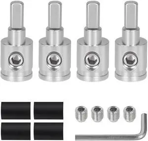 Dufray 4PCS Heavy-Duty Car Stereo Audio Wire Reducer - 0 Gauge to 4 Gauge for Amp Input Reducer Adapter, AWG Pin Power & Ground Connection Copper with Nickel Plated Dufray 4PCS Heavy-Duty Car Stereo Audio Wire Reducer - 0 Gauge to 4 Gauge for Amp Input Reducer Adapter, AWG Pin Power & Ground Connection Copper with Nickel Plated