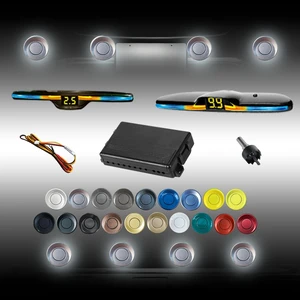 SANDETOUN Parking Sensor Kit Backup Kit Reverse Sensor for Car 20 Color Options for Probes Adjustable Alarm Volume Professional Sensore de Reversa para Carro Safe Driving AssistantGold SANDETOUN Parking Sensor Kit Backup Kit Reverse Sensor for Car 20 Color Options for Probes Adjustable Alarm Volume Professional Sensore de Reversa para Carro Safe Driving AssistantGold