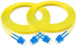 Lebrudos 2Pcs 10 Meter Fiber Optic Patch Cord SC UPC to SC UPC, Duplex Single Mode Fiber Cable Jumper OS2 G652D 9/125m, 1310nm/1550nm LSZH 3.0mm Lebrudos 2Pcs 10 Meter Fiber Optic Patch Cord SC UPC to SC UPC, Duplex Single Mode Fiber Cable Jumper OS2 G652D 9/125m, 1310nm/1550nm LSZH 3.0mm