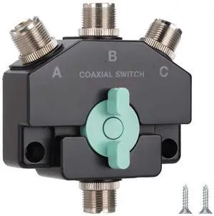 Coaxial 3 Position Antenna Switch,1 Input 3 Outputs Switcher Antenna Shortwave Base,Low Loss,M J Interface Coaxial 3 Position Antenna Switch,1 Input 3 Outputs Switcher Antenna Shortwave Base,Low Loss,M J Interface