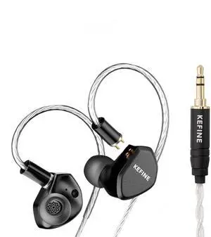 KGUSS KEFINE Klean HiFi Wired in-Ear Monitors, 10mm DLC Diaphragm Dynamic Driver in Ear Earphones, with 0.78mm 2-pin Detachable Silver-Plated Cable, Gaming Earbuds (No Mic 3.5mm, Black) KGUSS KEFINE Klean HiFi Wired in-Ear Monitors, 10mm DLC Diaphragm Dynamic Driver in Ear Earphones, with 0.78mm 2-pin Detachable Silver-Plated Cable, Gaming Earbuds (No Mic 3.5mm, Black)