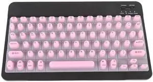 Zopsc Wireless Bluetooth Keyboard for Long Nails, Ultra Thin Portable Rechargeable Keyboard with Silicone Cover for Nail Techs, for PC (Pink) Zopsc Wireless Bluetooth Keyboard for Long Nails, Ultra Thin Portable Rechargeable Keyboard with Silicone Cover for Nail Techs, for PC (Pink)