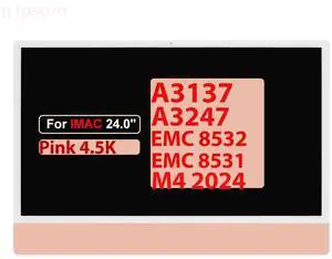 BTSELSS 24.0" 23.5" Screen Replacement for iMac A3137 A3247 M4 2024 EMC 8532 EMC 8531 LM235UH1-SDE1 All in One Retina LCD Display Panel Assembly Camera Hole: 0.6CM (Pink) BTSELSS 24.0" 23.5" Screen Replacement for iMac A3137 A3247 M4 2024 EMC 8532 EMC 8531 LM235UH1-SDE1 All in One Retina LCD Display Panel Assembly Camera Hole: 0.6CM (Pink)