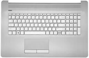 Replacement for HP Laptop 17-by 17-CA 17T-by 17Z-CA Upper Case Palmrest Non-PTP Function Touchpad US Keyboard Assembly L92789-001 6070B1308113 Natural Silver Replacement for HP Laptop 17-by 17-CA 17T-by 17Z-CA Upper Case Palmrest Non-PTP Function Touchpad US Keyboard Assembly L92789-001 6070B1308113 Natural Silver