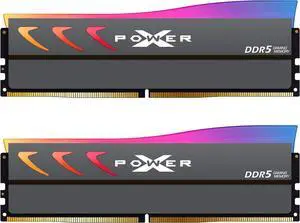 Silicon Power DDR5 32GB (2x16GB) Storm RGB 6000MT/s (PC5-48000) 288-pin CL36 1.35V UDIMM Desktop Memory Module RAM SU032GXLWU60FFDKAB Gray Silicon Power DDR5 32GB (2x16GB) Storm RGB 6000MT/s (PC5-48000) 288-pin CL36 1.35V UDIMM Desktop Memory Module RAM SU032GXLWU60FFDKAB Gray