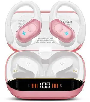 Qecnato Wireless Earbuds, Bluetooth Headphones Ear Buds, IP7 Waterproof Sports Earphones Bluetooth Earbuds with 4 ENC Mic, Running, Elegant Pink Qecnato Wireless Earbuds, Bluetooth Headphones Ear Buds, IP7 Waterproof Sports Earphones Bluetooth Earbuds with 4 ENC Mic, Running, Elegant Pink