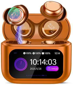 ZYHKON Sleep Earbuds Bluetooth in Ear Touch Screen Sleep Headphones, Small Design Mini Sleep Earbuds for Side Sleepers with Sleep Mode, Sleep Earphones Clear Calls, Deeporange ZYHKON Sleep Earbuds Bluetooth in Ear Touch Screen Sleep Headphones, Small Design Mini Sleep Earbuds for Side Sleepers with Sleep Mode, Sleep Earphones Clear Calls, Deeporange