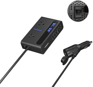 TESSAN 200W Car Power Inverter, 65W USB C Car Charger Adapter Fast Charging TESSAN 200W Car Power Inverter, 65W USB C Car Charger Adapter Fast Charging