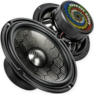 TANVSO CarbonForce 6.5 Speakers, 1200W Peak 4 Ohm 6.5 Inch Car Speakers, 6-1/2 MidBass Woofer with Honeycomb-Weave Carbon Fiber Cone, Carbon Fiber Dust Cap for Car & Truck Doors, 2 Pack TANVSO CarbonForce 6.5 Speakers, 1200W Peak 4 Ohm 6.5 Inch Car Speakers, 6-1/2 MidBass Woofer with Honeycomb-Weave Carbon Fiber Cone, Carbon Fiber Dust Cap for Car & Truck Doors, 2 Pack