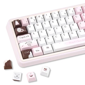 ZERRIOY 130-Key PBT Dye-Sublimation Pink White Cute Aesthetic Keycaps ZERRIOY 130-Key PBT Dye-Sublimation Pink White Cute Aesthetic Keycaps