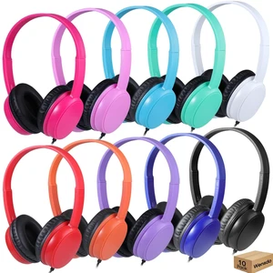 Wensdo Kids Classroom Headphones Bulk 10 Pack, On Ear Wired 3.5mm Jack Wensdo Kids Classroom Headphones Bulk 10 Pack, On Ear Wired 3.5mm Jack