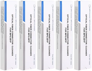 Duogalia 5-Pack Fiber Optic Cleaner Tool for MPO/MTP Connector - Cleaning Pen Over 500 Cleans for Fiber Endface & Optical Connector (White) Duogalia 5-Pack Fiber Optic Cleaner Tool for MPO/MTP Connector - Cleaning Pen Over 500 Cleans for Fiber Endface & Optical Connector (White)