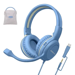 SIMOLIO-USB-C-Headphones Wired-Kids for-School w/Swivel HD Boom-Microphone SIMOLIO-USB-C-Headphones Wired-Kids for-School w/Swivel HD Boom-Microphone