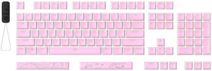 HyperX Pudding Keycaps 2 - Full Key Set - PBT - 112 Keys - Pink HyperX Pudding Keycaps 2 - Full Key Set - PBT - 112 Keys - Pink
