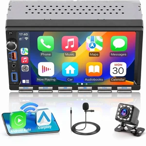 7'' Double Din Radio Car Stereo with Wireless CarPlay Android Auto 7'' Double Din Radio Car Stereo with Wireless CarPlay Android Auto