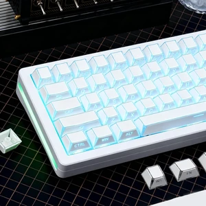 TIMSEKER White Manga Shine Through Keycaps, Side Print Keycap Set TIMSEKER White Manga Shine Through Keycaps, Side Print Keycap Set
