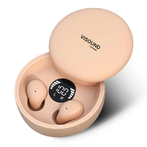 VISOUND Air Skin Tones Invisible Earbuds for Small Ears - Wireless Bluetooth 5.4, Skin-Matching Mini Stemless Ear Buds, IPX5 Waterproof, Crystal Clear Calls (Bare Peach) VISOUND Air Skin Tones Invisible Earbuds for Small Ears - Wireless Bluetooth 5.4, Skin-Matching Mini Stemless Ear Buds, IPX5 Waterproof, Crystal Clear Calls (Bare Peach)