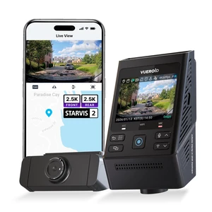 Vueroid S1 QHD Infinite Dash Cam Front and Rear, 2.5K 2.5K, STARVIS 2, HDR Vueroid S1 QHD Infinite Dash Cam Front and Rear, 2.5K 2.5K, STARVIS 2, HDR