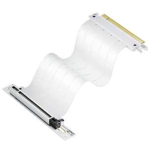 ELECNEXUS PCIe 4.0 x16 Riser Cable 300mm White, 64GB/s Shielded Flexible GPU Extension Cable for Vertical GPU Mount, Supports RTX 40/30 Series and RX 7000/6000 Series ELECNEXUS PCIe 4.0 x16 Riser Cable 300mm White, 64GB/s Shielded Flexible GPU Extension Cable for Vertical GPU Mount, Supports RTX 40/30 Series and RX 7000/6000 Series