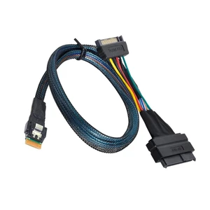 CY SFF-8639 U.2 SSD to Slimline SFF-8654 4i NVME PCIe Cable for Mainboard SSD 750 P3600 P3700 M.2 CY SFF-8639 U.2 SSD to Slimline SFF-8654 4i NVME PCIe Cable for Mainboard SSD 750 P3600 P3700 M.2