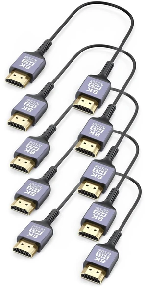 ZeniKon 8K Thin HDMI Cable 1FT 5-Pack, 48Gbps Ultra Slim HDMI 2.1 Cable ZeniKon 8K Thin HDMI Cable 1FT 5-Pack, 48Gbps Ultra Slim HDMI 2.1 Cable