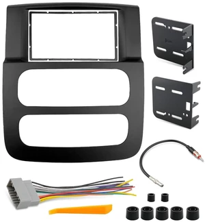 Double Din Radio Stereo Dash Kit, Fits for Dodge Ram 1500 2500 3500 2002 2003 2004 2005, with Antenna Adapter Harness Double Din Radio Stereo Dash Kit, Fits for Dodge Ram 1500 2500 3500 2002 2003 2004 2005, with Antenna Adapter Harness