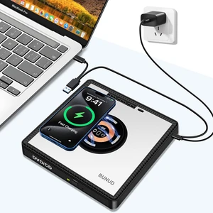 BUNUD External CD/DVD Drive for Laptop with Wireless Charger, Plug & Play BUNUD External CD/DVD Drive for Laptop with Wireless Charger, Plug & Play