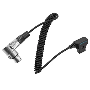 KONDOR BLUE ^^ D-Tap to 4 Pin XLR Female Right Angle Power Coiled Cable ^^ for Blackmagic URSA Mini Pro, Sony Venice F5 F55, Panasonic Varicam, TV Logic Field Monitor, & More ^^ Black KONDOR BLUE ^^ D-Tap to 4 Pin XLR Female Right Angle Power Coiled Cable ^^ for Blackmagic URSA Mini Pro, Sony Venice F5 F55, Panasonic Varicam, TV Logic Field Monitor, & More ^^ Black