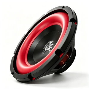 TANVSO Redline Bass Series 10 Subwoofer, 1600W Peak 4 Ohm 10 Inch Car Subwoofer, High-Excursion Woofer with Red Rubber Surround for Trunk Bass Box & Custom Car Audio, Single TANVSO Redline Bass Series 10 Subwoofer, 1600W Peak 4 Ohm 10 Inch Car Subwoofer, High-Excursion Woofer with Red Rubber Surround for Trunk Bass Box & Custom Car Audio, Single