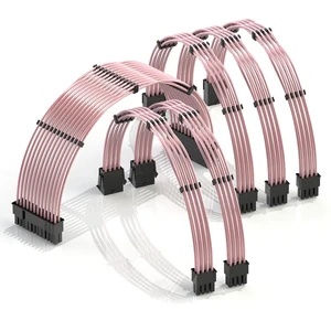 LINKUP ATX 24-Pin PSU Extension Cable ^^ 30cm, Pink LINKUP ATX 24-Pin PSU Extension Cable ^^ 30cm, Pink
