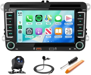Car Stereo Upgrade for Volkswagen Golf Jetta Passat Tiguan, 7-Inch Touchscreen VW Car Radio with Wireless Carplay Android Auto, FM RDS Radio, Bluetooth, Factory Controls Car Stereo Upgrade for Volkswagen Golf Jetta Passat Tiguan, 7-Inch Touchscreen VW Car Radio with Wireless Carplay Android Auto, FM RDS Radio, Bluetooth, Factory Controls