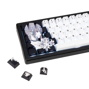 JOLINTAL Black and White Japanese Shine Through Keycaps for Gaming Keyboard JOLINTAL Black and White Japanese Shine Through Keycaps for Gaming Keyboard