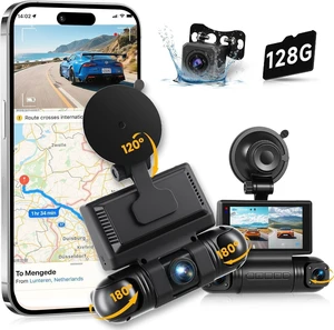 MAHVEC 4 Channel Dash Cam with 360 View - Front/Rear/Inside/Left/Right, Built-in WiFi & G-Sensor, Night Vision, 24/7 Parking Mode Monitoring, Free 128GB SD Card, Dash Camera for Cars MAHVEC 4 Channel Dash Cam with 360 View - Front/Rear/Inside/Left/Right, Built-in WiFi & G-Sensor, Night Vision, 24/7 Parking Mode Monitoring, Free 128GB SD Card, Dash Camera for Cars