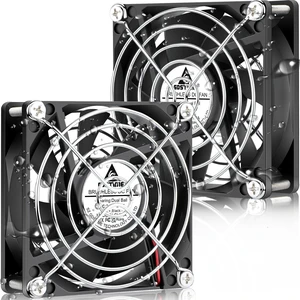 GDSTIME 24V DC Waterproof Fan 80mm x 25mm IP67 2-Pin Dual Ball Bearing 2Pcs GDSTIME 24V DC Waterproof Fan 80mm x 25mm IP67 2-Pin Dual Ball Bearing 2Pcs