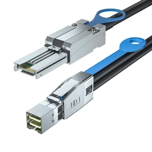 H!Fiber.com SFF-8644 to SFF-8088 Cable, 6Gbps External HD Mini SAS Hybrid Cable, 2.5-Meter(8.2ft), 100 Ohms, Attached SCSI for Raid Systems, DataCenter, Servers, Workstations and Desktops H!Fiber.com SFF-8644 to SFF-8088 Cable, 6Gbps External HD Mini SAS Hybrid Cable, 2.5-Meter(8.2ft), 100 Ohms, Attached SCSI for Raid Systems, DataCenter, Servers, Workstations and Desktops