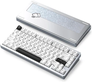 KIBU WOBKEY Rainy75 75% Tri-Mode Mechanical Keyboard, CNC Aluminum Custom Wireless Keyboard, Hot Swappable, VIA Programmable, Cocoa Switch, RGB Backlit,BT/2.4G/Wired for Mac/Win(Pro Silver) KIBU WOBKEY Rainy75 75% Tri-Mode Mechanical Keyboard, CNC Aluminum Custom Wireless Keyboard, Hot Swappable, VIA Programmable, Cocoa Switch, RGB Backlit,BT/2.4G/Wired for Mac/Win(Pro Silver)