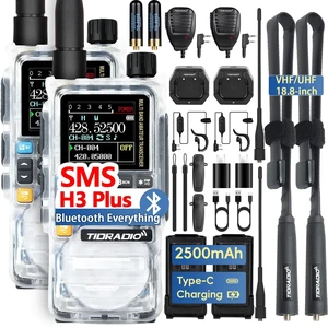 TIDRADIO TD-H3 Plus Ham Radio Handheld, Bluetooth-Headphone-connectable,Wireless Programming, Multi-Band Walkie Talkies Long Range NOAA Emergency Weather Radios for Survival Gear Crystal 2 Pack TIDRADIO TD-H3 Plus Ham Radio Handheld, Bluetooth-Headphone-connectable,Wireless Programming, Multi-Band Walkie Talkies Long Range NOAA Emergency Weather Radios for Survival Gear Crystal 2 Pack