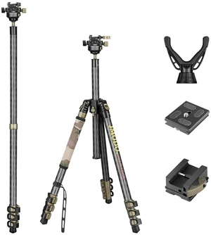 MD-25C Carbon Fiber Shooting Tripod, 61" Camera Tripod Bowl Head MD-25C Carbon Fiber Shooting Tripod, 61" Camera Tripod Bowl Head