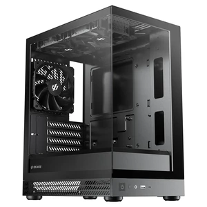 Okinos Aqua UNO Micro ATX Case, No Radiator Support, Max GPU Length 309mm, Quick-Release Panoramic Tempered Glass Front & Side, 3x120mm Non-PWM Fans Pre-Installed, Type-C 5Gbps, Black Okinos Aqua UNO Micro ATX Case, No Radiator Support, Max GPU Length 309mm, Quick-Release Panoramic Tempered Glass Front & Side, 3x120mm Non-PWM Fans Pre-Installed, Type-C 5Gbps, Black