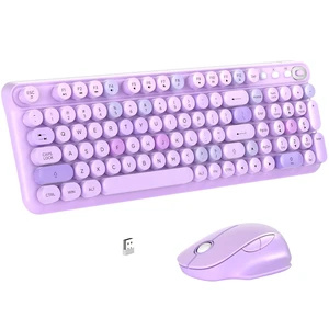 Links9+ Wireless Keyboard and Mouse Combo, Full Sized (Purple Colorful) Links9+ Wireless Keyboard and Mouse Combo, Full Sized (Purple Colorful)